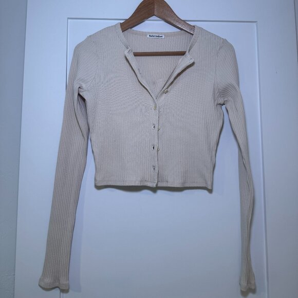 Reformation crop tank + cardigan - Picture 1 of 7